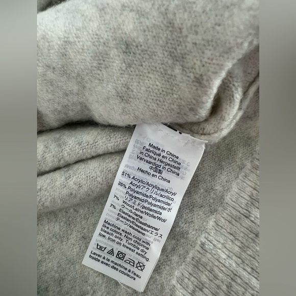 J. Crew Wool Crewneck Sweater in Extra Soft Yarn Medium Heather Platinum White - Picture 6 of 7